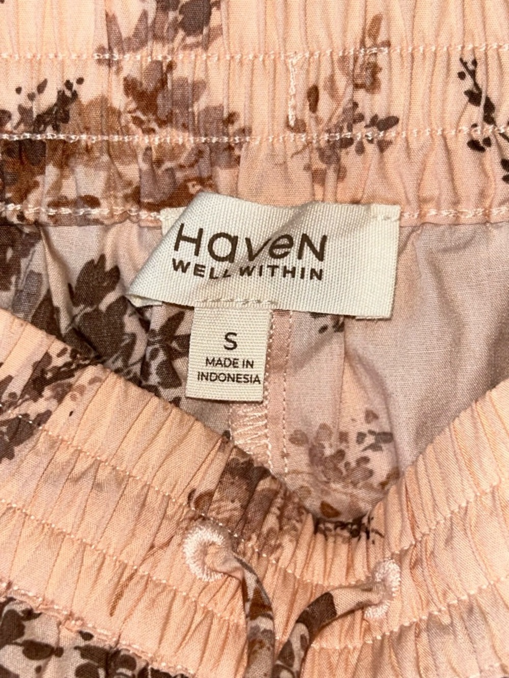 Haven Well Within Organic Cotton Poplin Pajamas Painted Rose Print Size Small - Picture 12 of 16